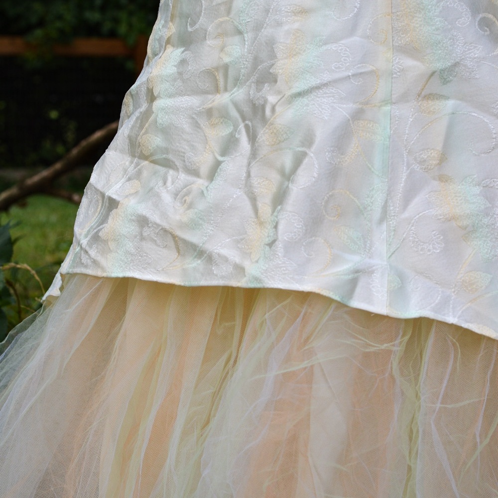 Vintage 90s Prom Dress ZUM ZUM Satin - Picture 5 of 14